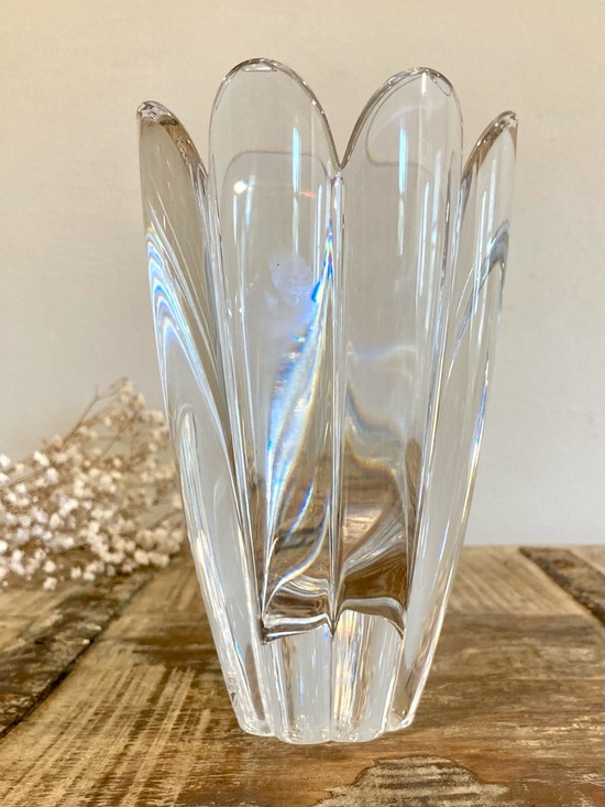 Orrefor Other - Orrefors Crystal Eight Point Tulip Flower Vase 6 5/8” Tall Sweden